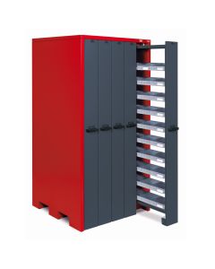 Werkzeugschrank mit 50 Schüttgutwannen, LX-104009
