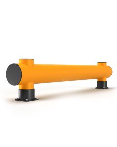 Die Rammschutzbarriere schützt zuverlässig Maschinen, Regale und Gebäude vor Beschädigungen durch Fahrzeuge.